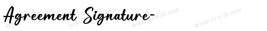 Agreement Signature字体转换